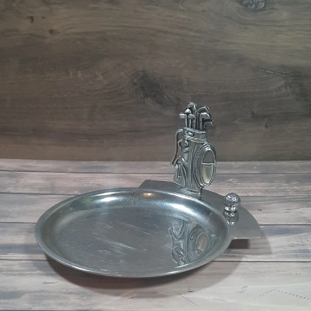 Silver Golf Themed Coin Tray - Picture 3 of 5